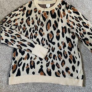 A New Day Cheetah Sweater Size Large